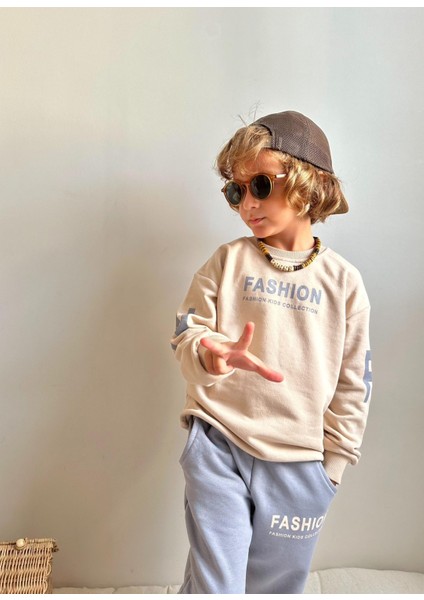 Sacro Kids Fashion Yazılı 3 Iplik Kışlık Erkek Çocuk Takım