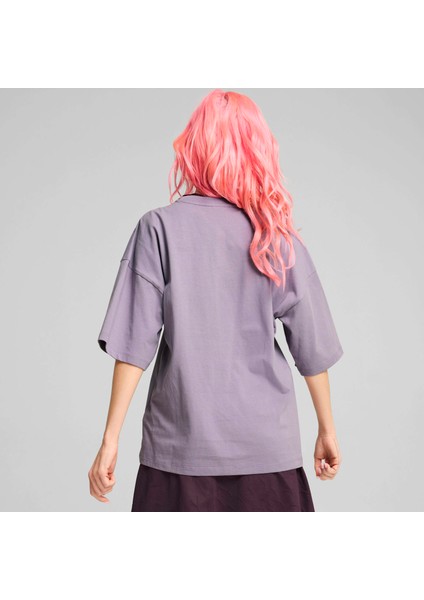 Kadın Mor Puma Dare To Oversized Cutout Tee Mor Kadın T-Shirt fiyatları