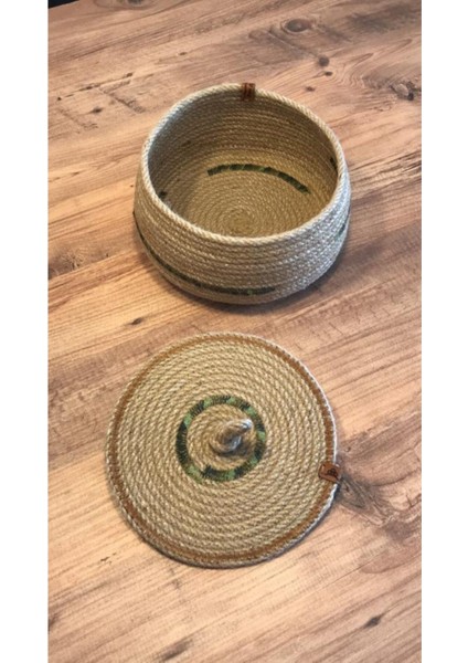 Ayşe Serhoşoğlu Home Design Hasır Sepet, Kapaklı Dekoratif Sepet, Çok Amaçlı Saklama Kutusu, indirimleri