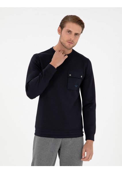 Pierre Cardin Erkek Lacivert Regular Fit Sweatshirt 50290633-VR033