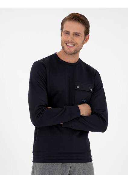 Pierre Cardin Erkek Lacivert Regular Fit Sweatshirt 50290633-VR033