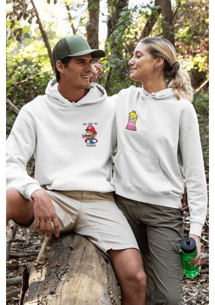 Mario ve Prenses Sevgili/çift/arkadaşlık 2'li Kapşonlu Sweatshirt Seti fiyatları