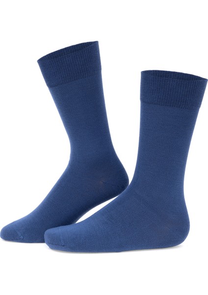 Erkek Erkek İndigo Düz Soket Çorap 50299964-320