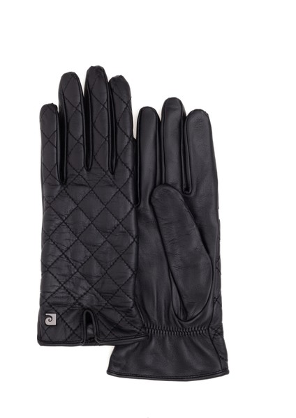 Kadın Siyah Deri Eldiven 50301575-VR046 fiyatları