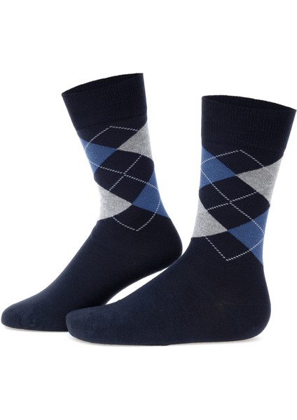 Erkek Erkek Bambu Karışımlı Lacivert Soket Desenli Çorap 50299924-200