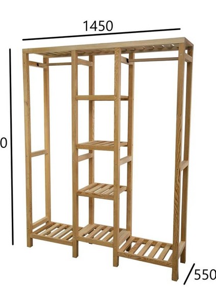 Elawoodworking Hannah'nın Evi Elbise Askısı Naturel indirimleri