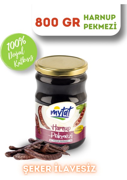 Doğal Katkısız Harnup Pekmezi 800 gr (Cam Kavanoz)