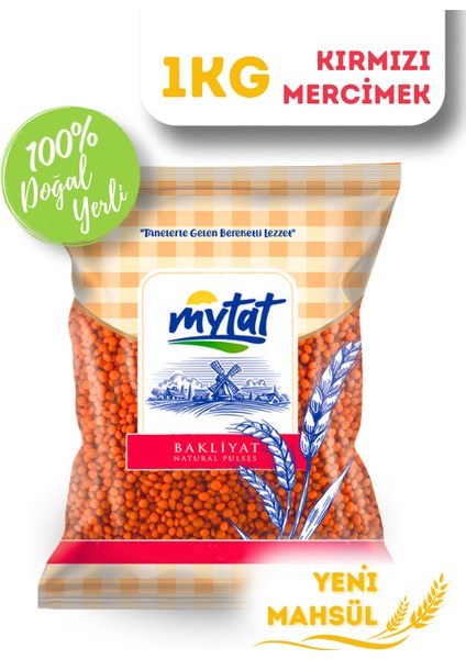 Doğal Yerli Üretim Kırmızı Futboltane Mercimek 1 kg