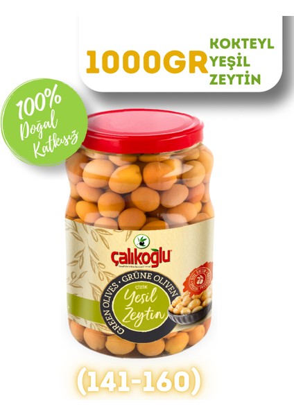 Doğal Kokteyl Yeşil Zeytin 1 kg (141-160)