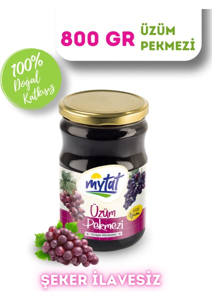 Doğal Katkısız Üzüm Pekmezi 800 gr (Cam Kavanoz)