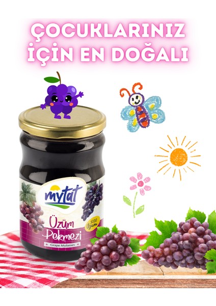 Doğal Katkısız Üzüm Pekmezi 800 gr (Cam Kavanoz)