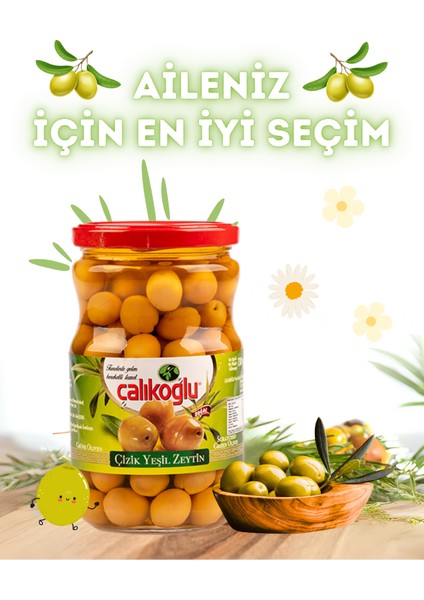 Doğal Kokteyl Yeşil Zeytin 400 gr (141-160)