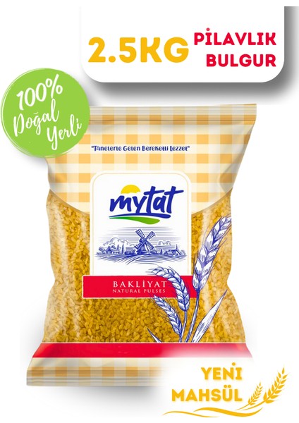 Doğal Yerli Üretim Pilavlık Bulgur 2.5 kg