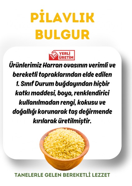 Doğal Yerli Üretim Pilavlık Bulgur 2.5 kg