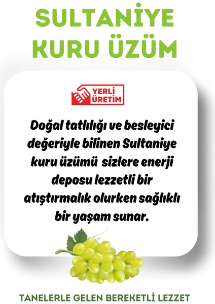 Doğal 10 No Sultaniye Kuru Üzüm 500 gr