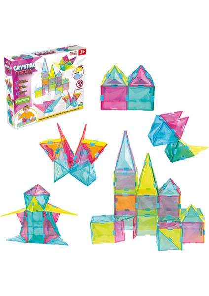 Kristal Puzzle 200 Parça Oyuncak Geometri Şekiller Eğitici Zeka Geliştirici fiyatları