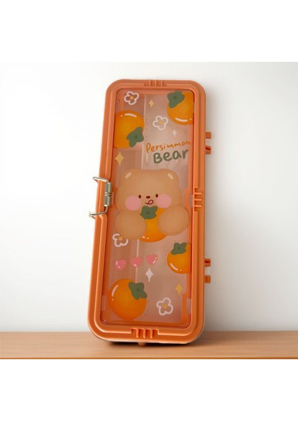 Yeni Karikatür Kırtasiye Kutusu Öğrenci Kalem Kutusu Çift Katmanlı Büyük Kapasiteli Öğrenme Depolama Özel Yaratıcı Basit Kalem Kutusu (Yurt Dışından)