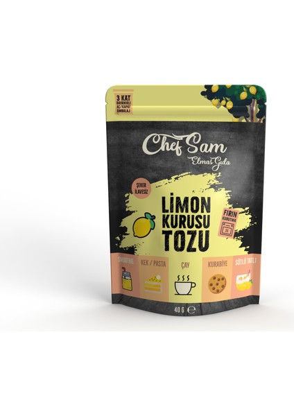 Chef Sam Limon Kurusu Tozu 40 gr