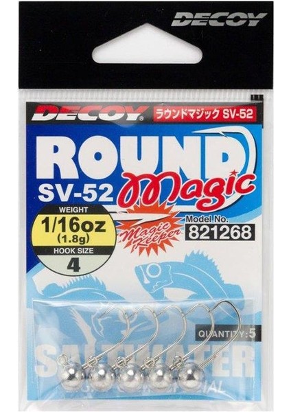 Sv-52 Round Magic Jh Jig Head 5 Adet No:8 1.8gr