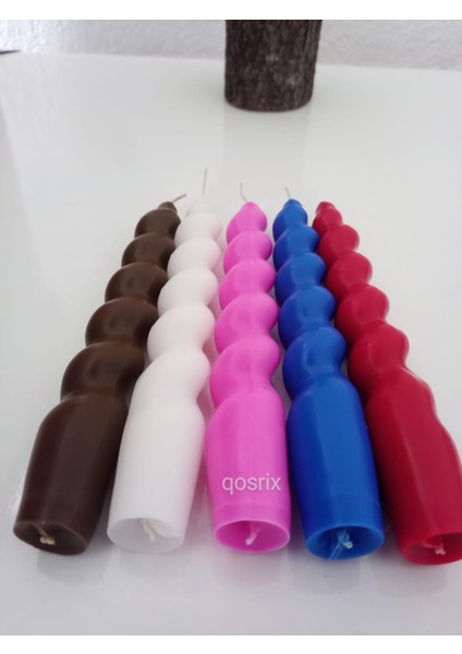 5'li Çok 5 Renkli Italyan Burgulu Şamdan Soya Mumu Doğal Kokulu Çubuk Konik Burgu Spiral Mum Dekoratif fiyatları