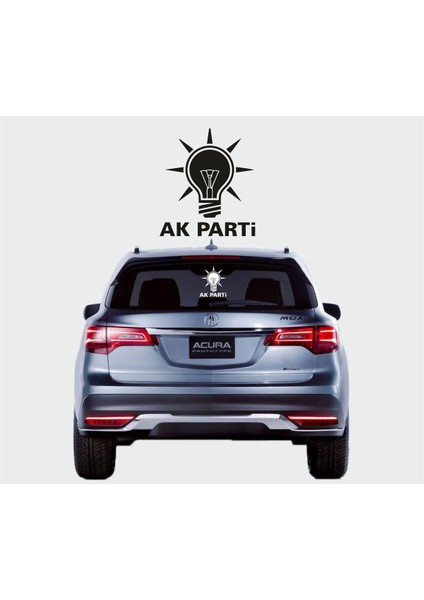 Autosticker^#Akp Logo Sticker (Oto-Motor-Laptop-Duvar-Dekor) 20 X 22 Cm