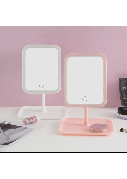 LED Işıklı Dikdörtgen Ayna Dokunmatik Makyaj Aynası modelleri