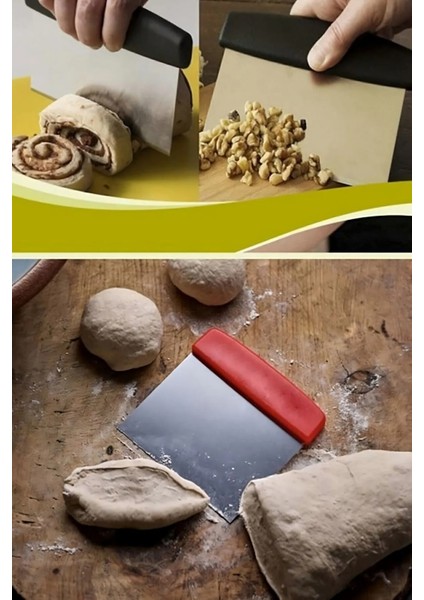 Hamur Kesme ve Kazıma Aparatı Paslanmaz Çelik Spatula