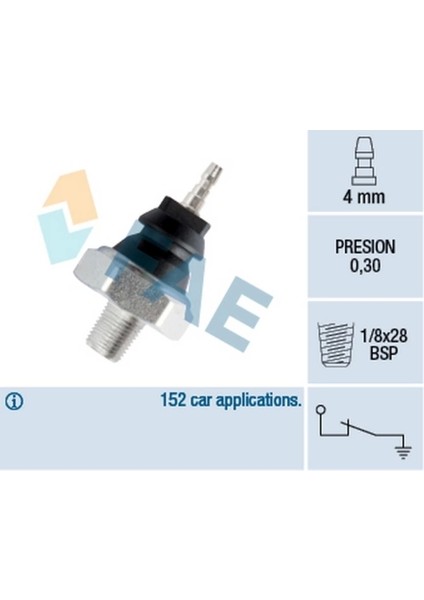 Corsa C Combo C 2002 2004 Yağ Basınç Müşürü (Oem NO:1238452)