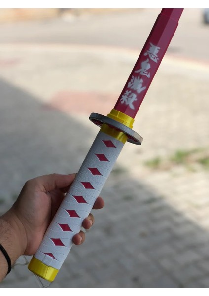 Kanao's Katana Sword Kılıç 95 cm Katlanabilir Sağlam Plastik Açılıp Kapanabilen Katana Demon Slayer