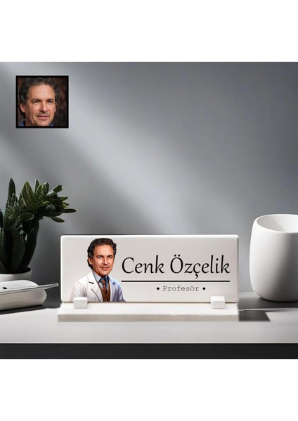 Profesör Temalı Masaüstü Taş Isimlik - Fotoğraflı