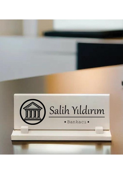 Kişiye Özel Bankacı Temalı Masaüstü Taş Isimlik