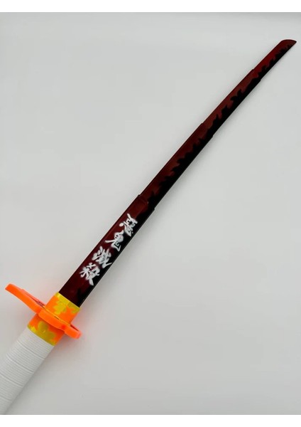 Rengoku Katana Sword Kılıç Demon Slayer 95 cm Katlanabilir Sağlam Plastik Açılıp Kapanabilen Katana