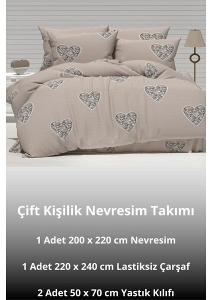 Sunrise Çift Kişilik Pamuklu, Desenli Kumaş Kombin Nevresim Takımı modelleri