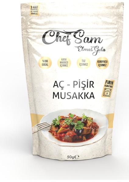 Chef Sam Aç Pişir Musakka 50 G/ 700 G Yaş Sebze Karşılığı