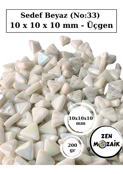 Sanatsal Mozaik Çalışmalarınız Için 10X10 X10 mm - Üçgen Cam Mozaik Taşı (200 Gr) modelleri