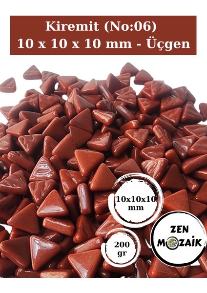 Sanatsal Mozaik Çalışmalarınız Için 10X10 X10 mm - Üçgen Cam Mozaik Taşı (200 Gr) fırsatları