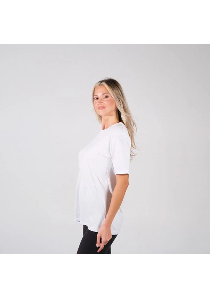 BafacoTekstil %100 Pamuklu Beyaz Basic T-Shirt Erkek / Kadın modelleri