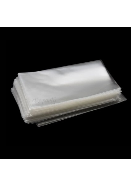 Şeffaf Parlak Bantsız Jelatin Poşet 8x20 cm Kurabiye Aksesuar Hediye Paketleme Poşeti 100 Adet
