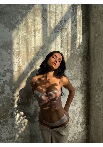 Eros Kadife Simli Büstiyer Takımı modelleri