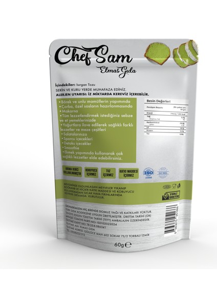 Chef Sam Isırgan Tozu 60 G