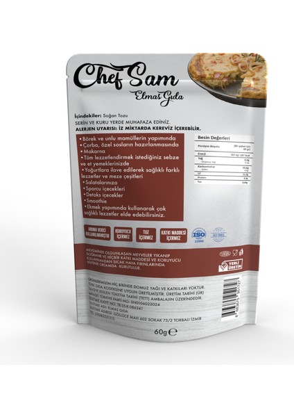 Chef Sam Soğan Tozu 60 G