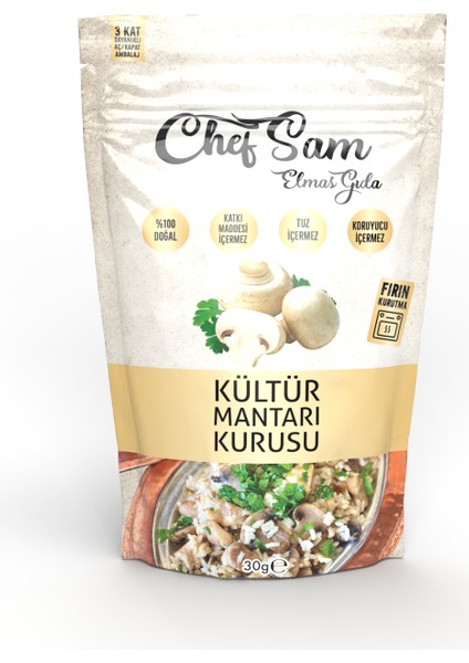 Chef Sam Kültür Mantarı Kurusu 30 G