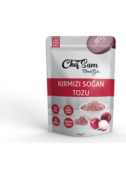 Chef Sam Kırmızı Soğan Tozu 60 G