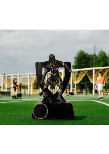 Biblo Dekoratif Obje Heykel Sporcu Figürü Biblo Siyah Gold Eskitme Desen Futbol, Golf, Tenis, Boks