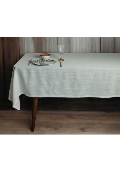 160*220 cm Açık Gri Ince Polyester Masa Örtüsü(Lm)