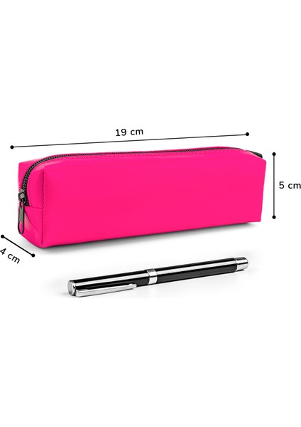 Suni Deri Pembe Neon Kalem Kutusu
