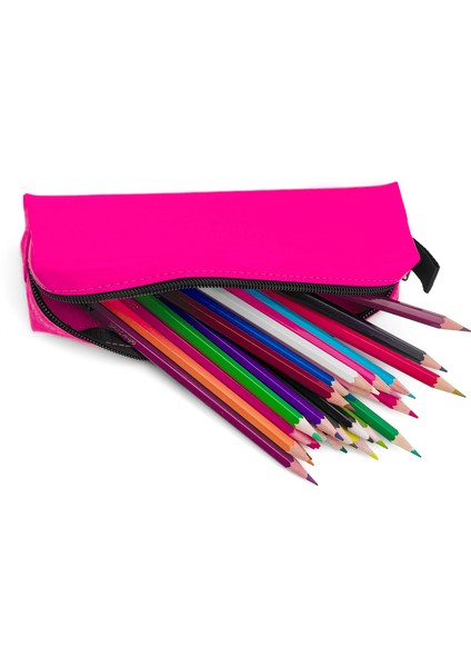Suni Deri Pembe Neon Kalem Kutusu