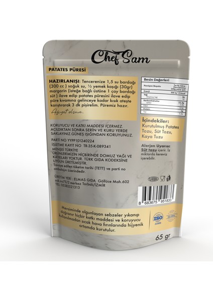 Chef Sam Patates Püresi 65 G