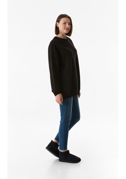 Çift Kalp Nakışlı Oversize Sweatshirt fırsatları