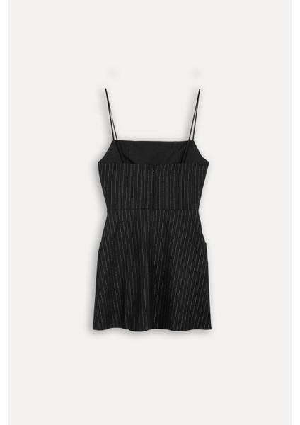 Shimmery stripes mini elbise modelleri